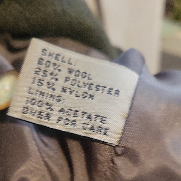 Forest Green wool Vest - Picture 3 of 4